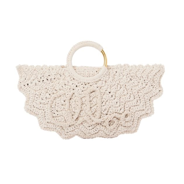 Chloe crochet tote with a bracelet handle