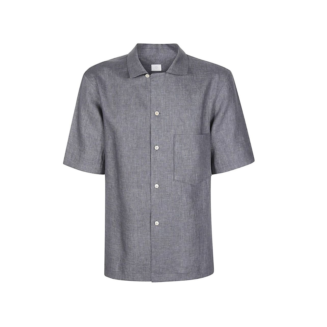 Eleventy short sleeve 100% linen shirt with bowling collar