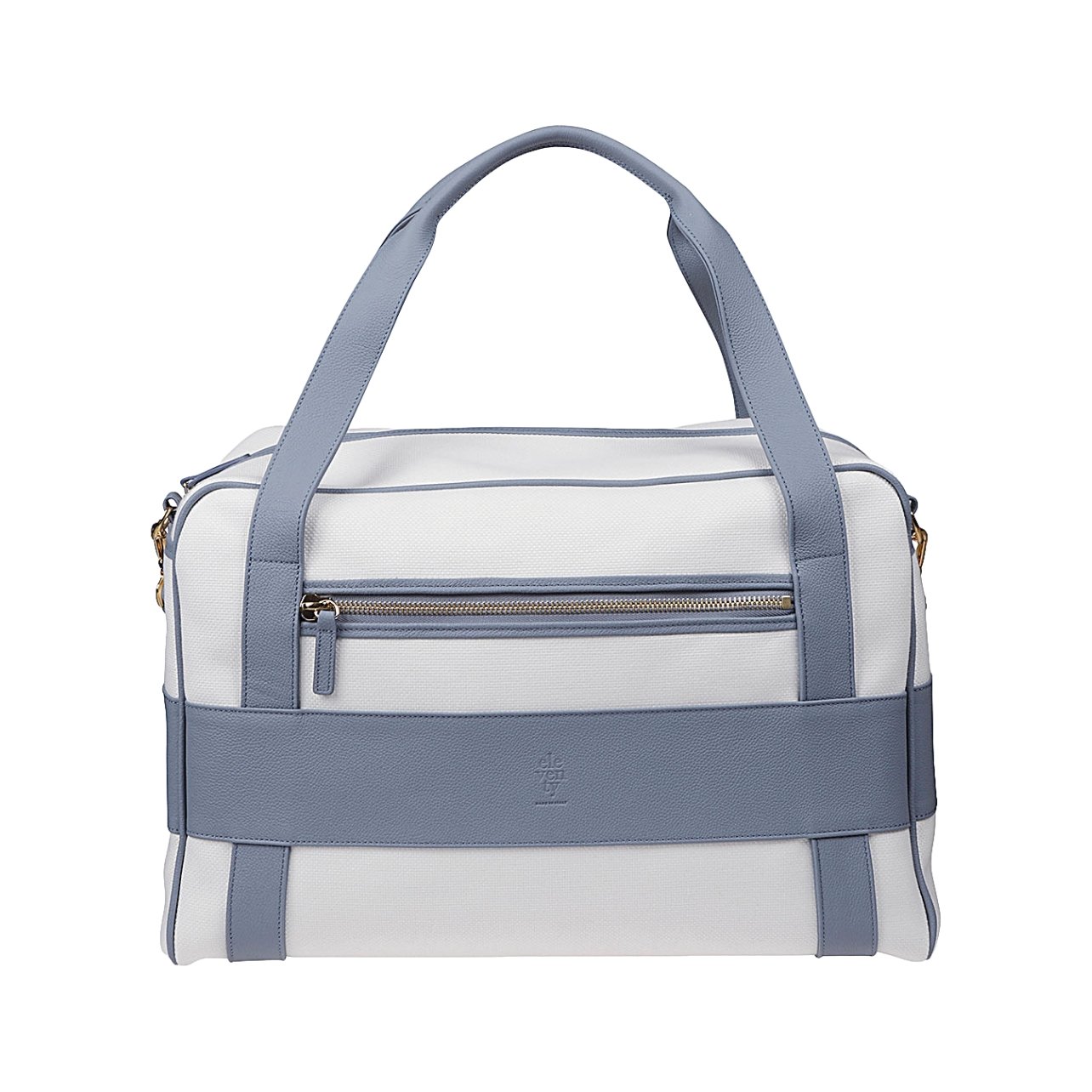 Eleventy blue and white duffel bag