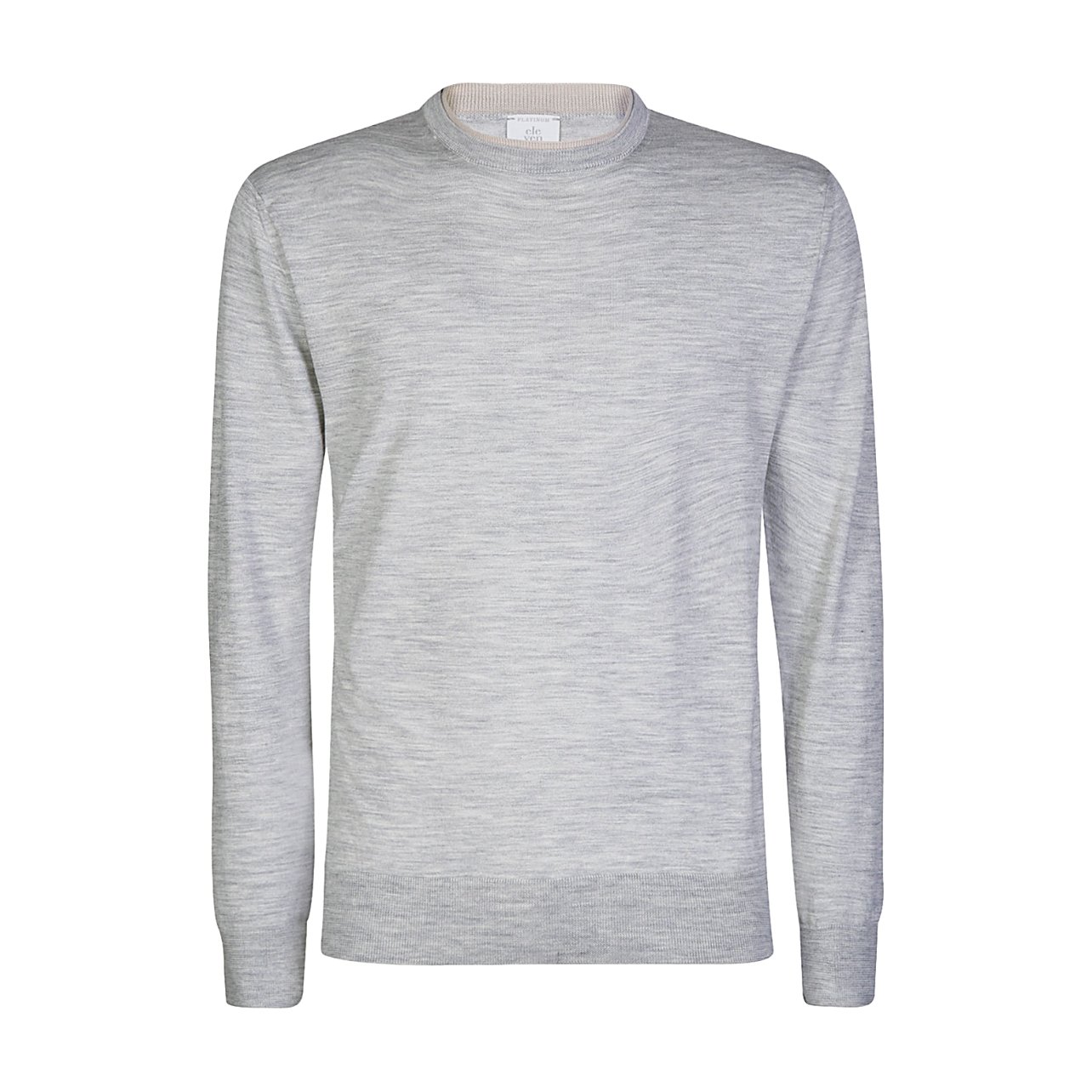 Eleventy grey crewneck sweater in silk and merino wool