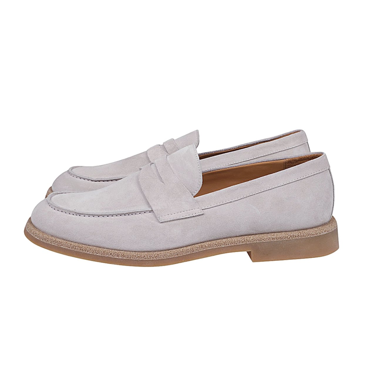 Eleventy grey suede loafers
