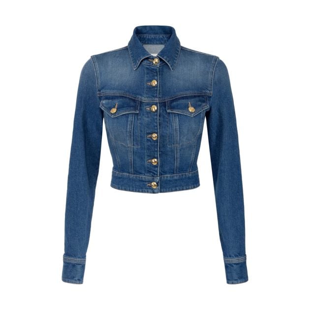 Elisabetta Franchi cropped denim jacket
