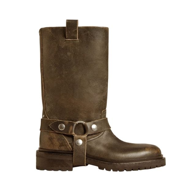 Golden Goose brown leather kurt boots