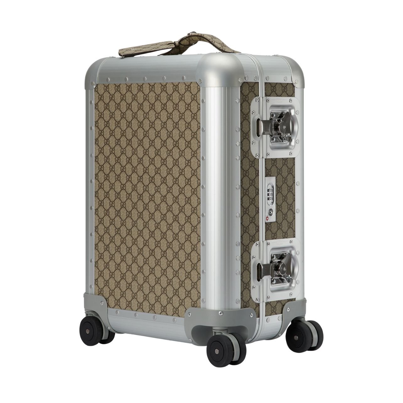 Gucci porter cabin plus trolley suitcase with silver hardware