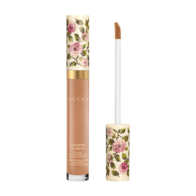 Gucci lightweight hydrating concealer in a floral and gold tube
