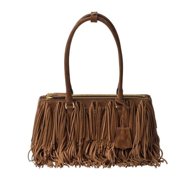 Prada donna suede bag with fringe