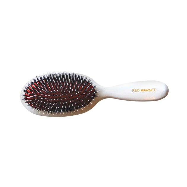 Red Market air cushion hair brush in white