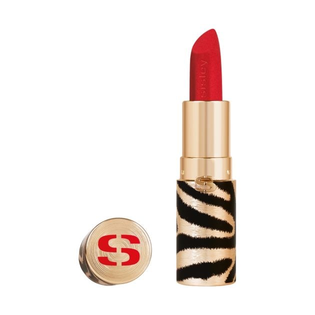 Sisley Paris lipstick in 40 rouge icon in a gold and black tube