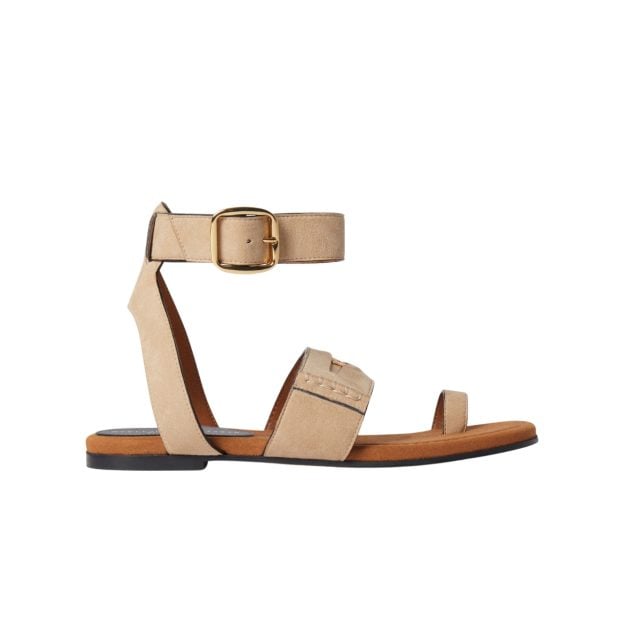 Stella McCartney beige gladiator ankle strap sandals