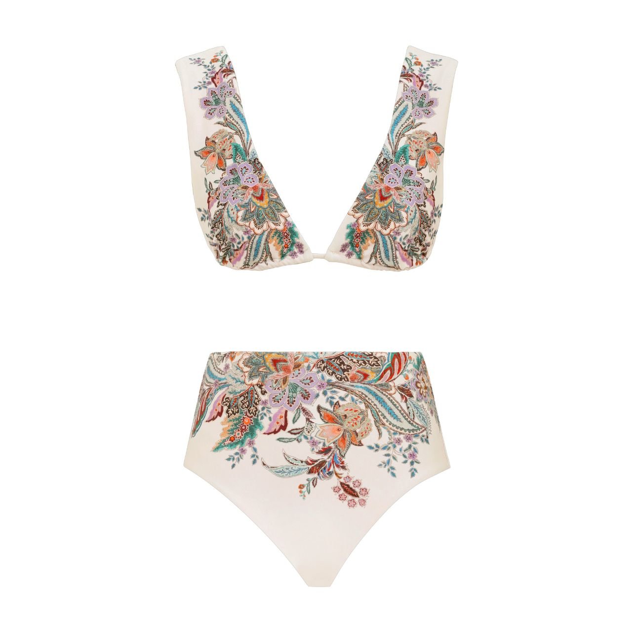 Zimmermann Rhiannon bikini with a floral pattern