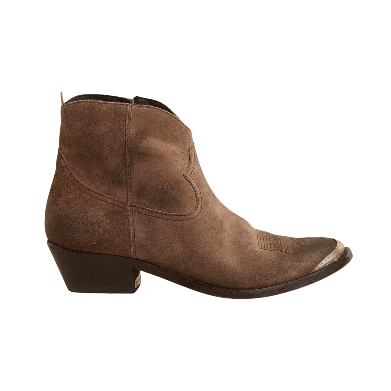 Golden Goose western brown suede ankle boots