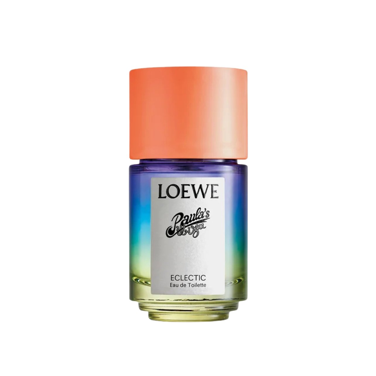 Loewe eclectic woody, floral fragrance in a rainbow bottle