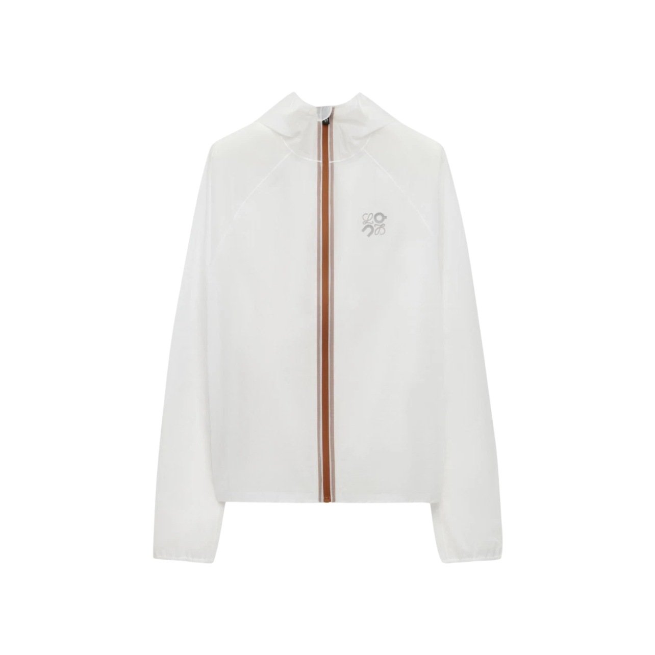 Loewe white lightweight ultra jacket in technical shell