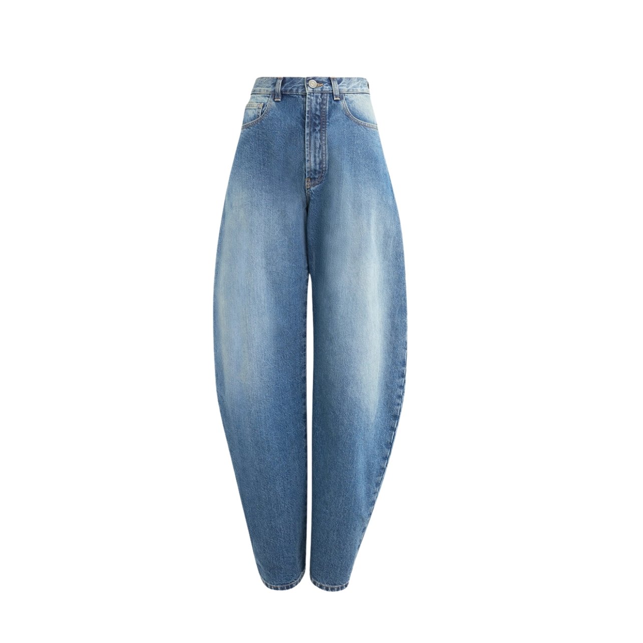 ALAÏA round vintage denim pants