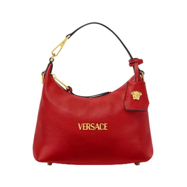 Versace red hobo bag made of nappa leather