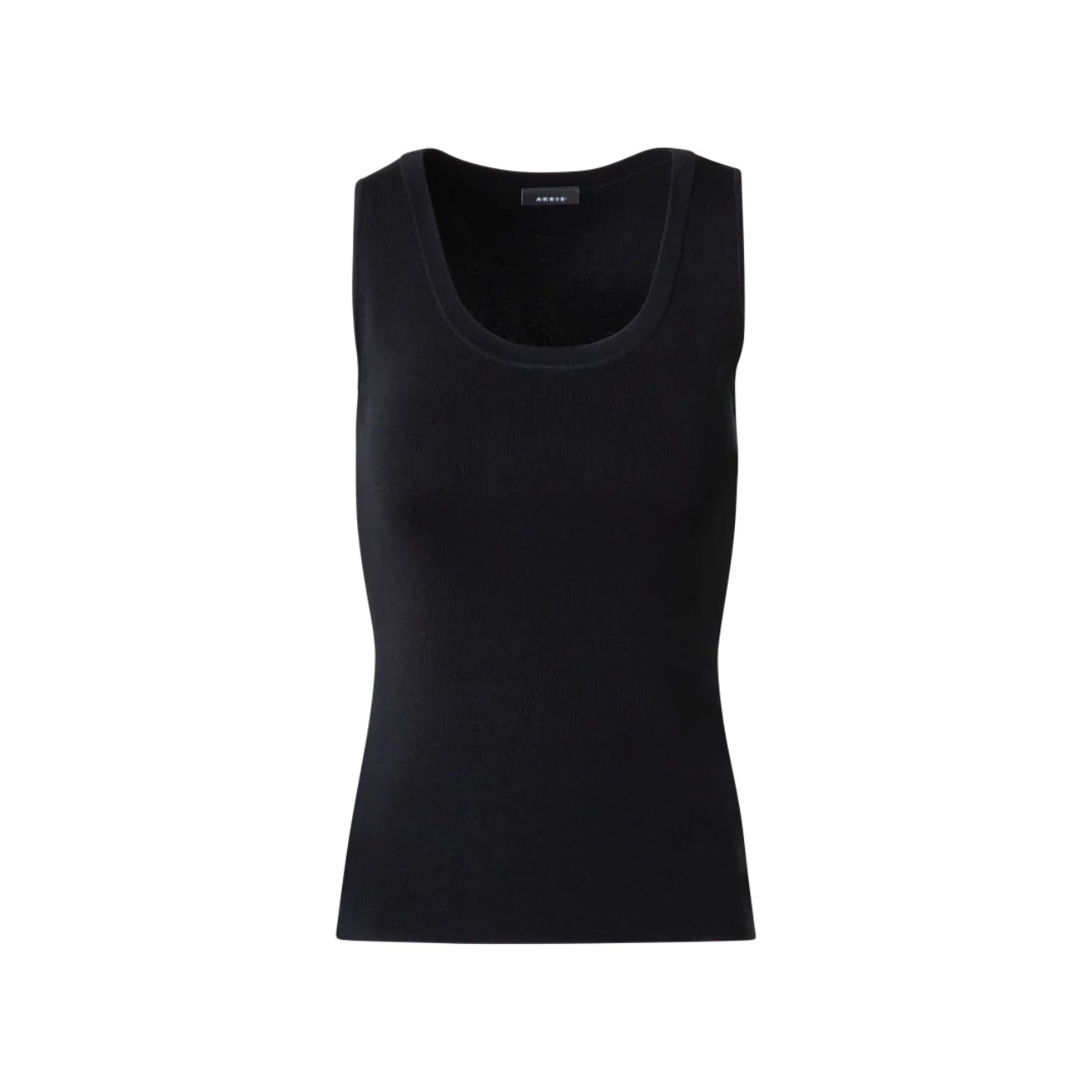 Akris classic black scoop neck tank top