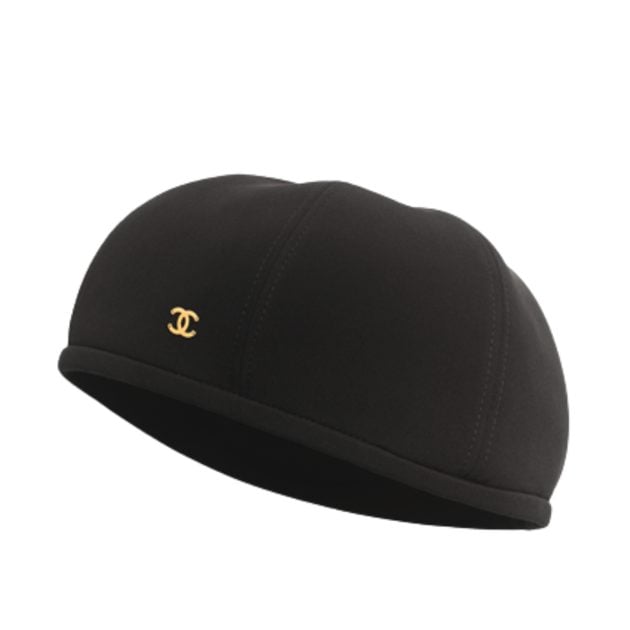 Chanel black beret