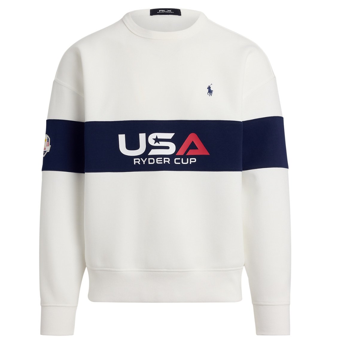Ralph Lauren USA Ryder Cup white sweatshirt with “USA Ryder Cup” printed