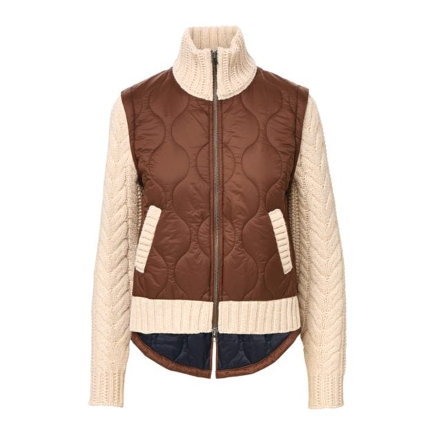 Veronica Beard quilted knit and nylon jacket