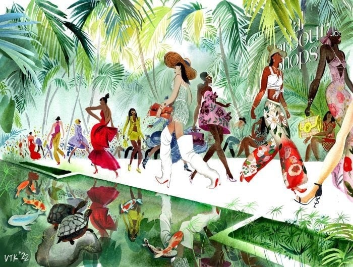Illustration by Victoria Tentler-Krylov, winner of the 2022 Bal Harbour Shops Creative Challenge