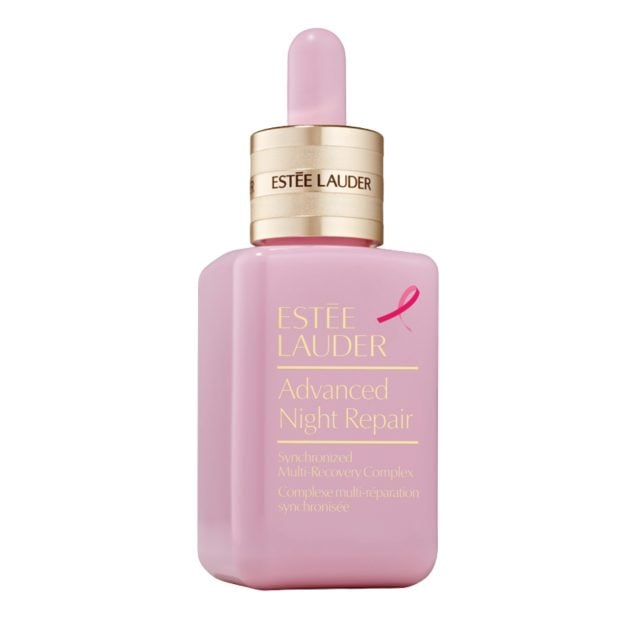 Estée Lauder pink bottle of advanced night repair serum