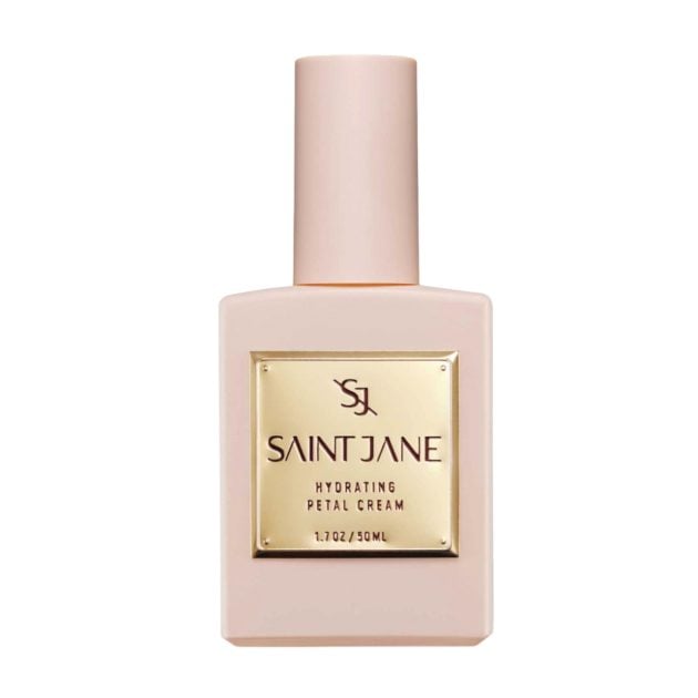 Saint Jane pink and gold bottle of hydrating petal cream