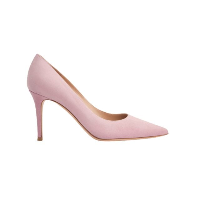 Gianvito Rossi pink pointed toe pumps with slim heel
