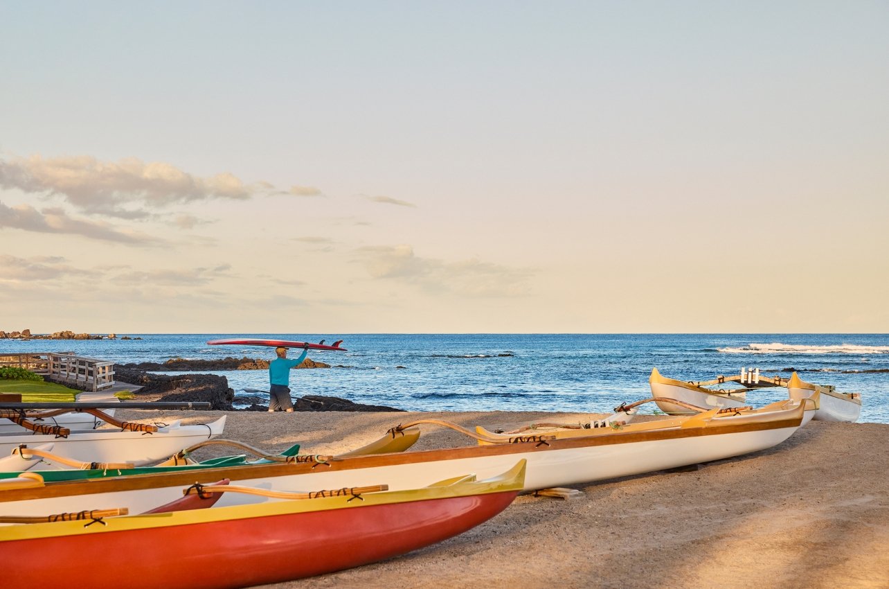 Mauna Lani outrigger ocean adventure with canoes