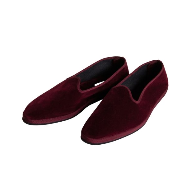 Frette velvet burgundy loafers