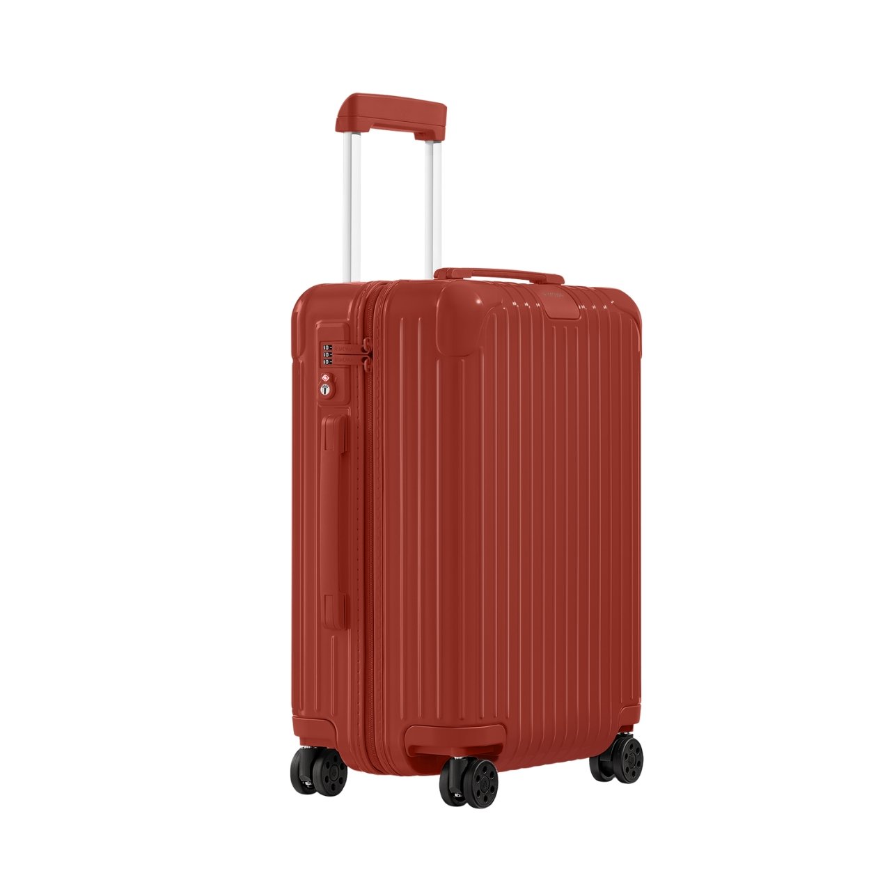 Rimowa glossy red suitcase