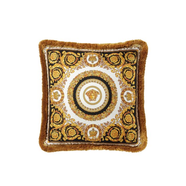 Versace decorative pillow with fringe