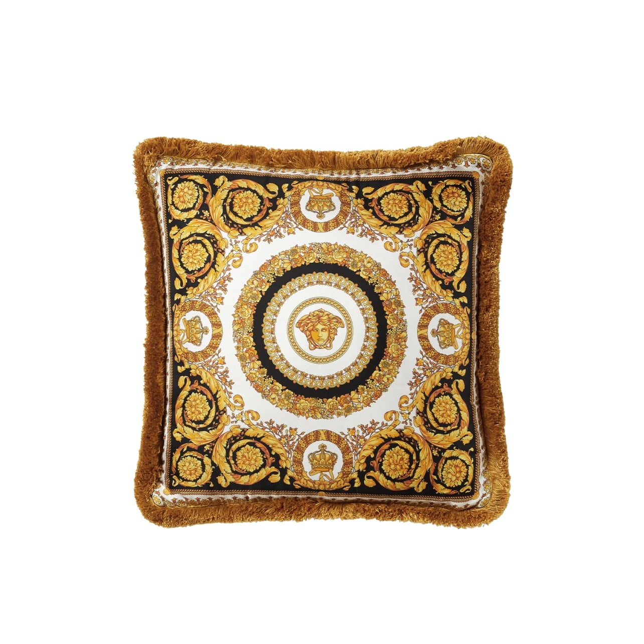 Versace decorative pillow with fringe