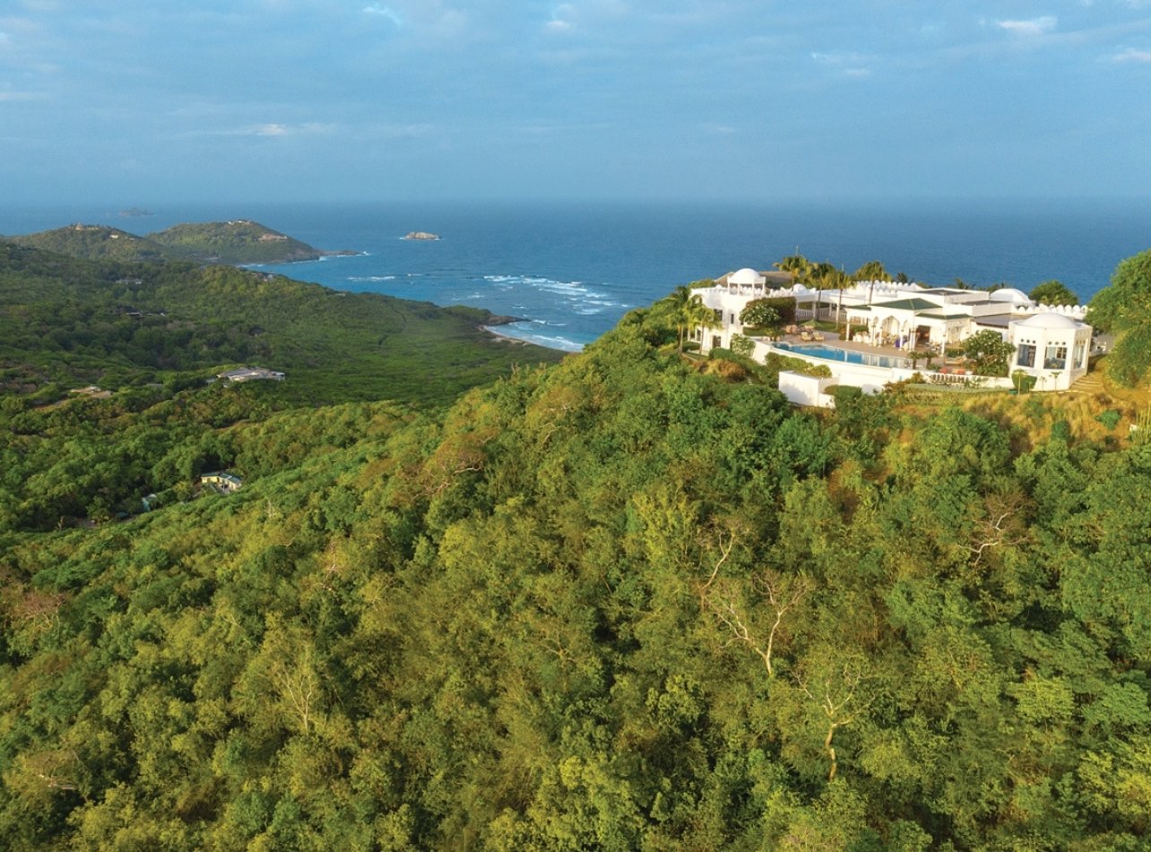 A mountaintop perch with an aerial view