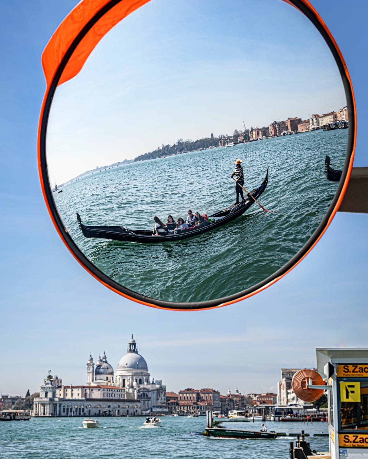 A spread from a book with images of Gondola’s in Venice