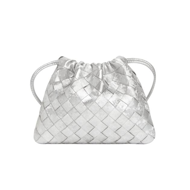 Bottega Veneta silver purse