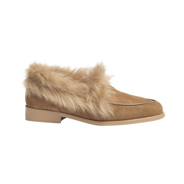 Chanel suede and shearling moccasins