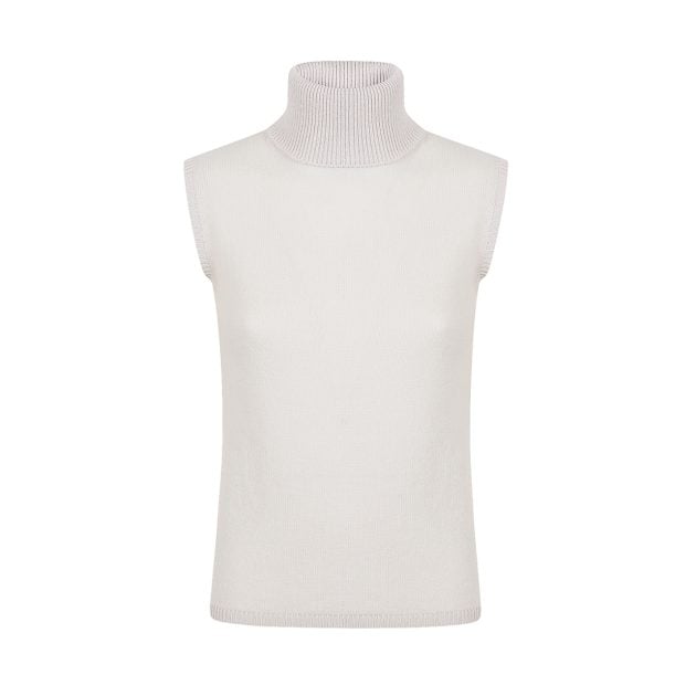 Eleventy sleeveless white sweater