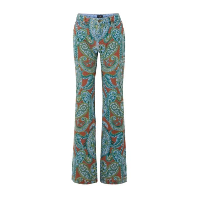 Etro Paisley-printed flared jeans