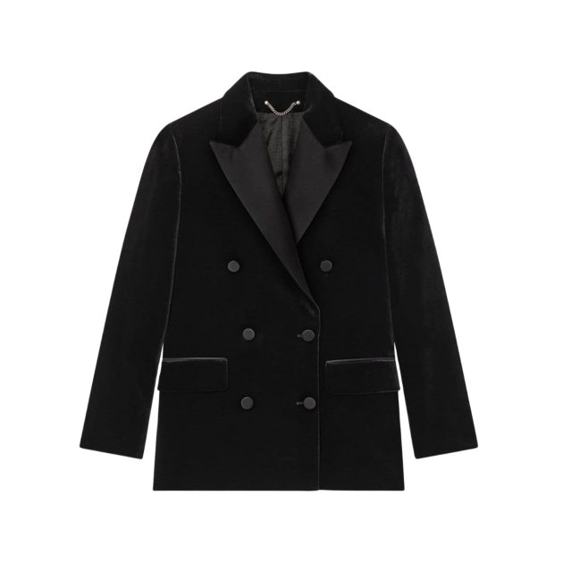 Golden Goose black velvet tuxedo jacket