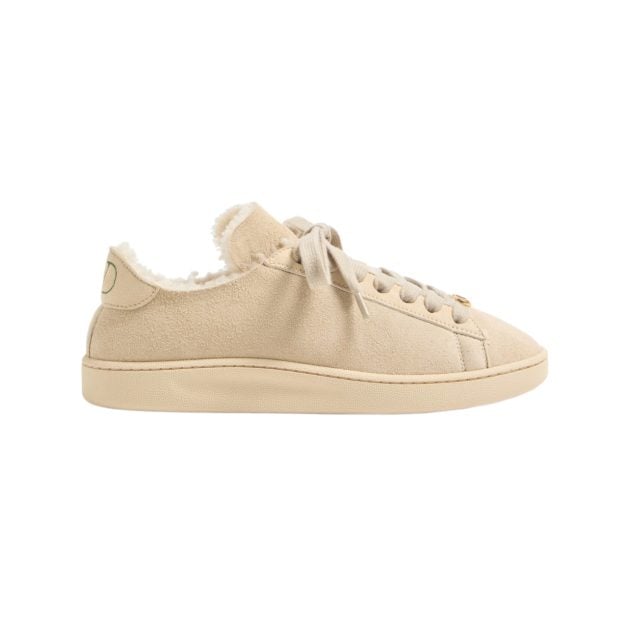 Valentino tan suede low-top sneakers