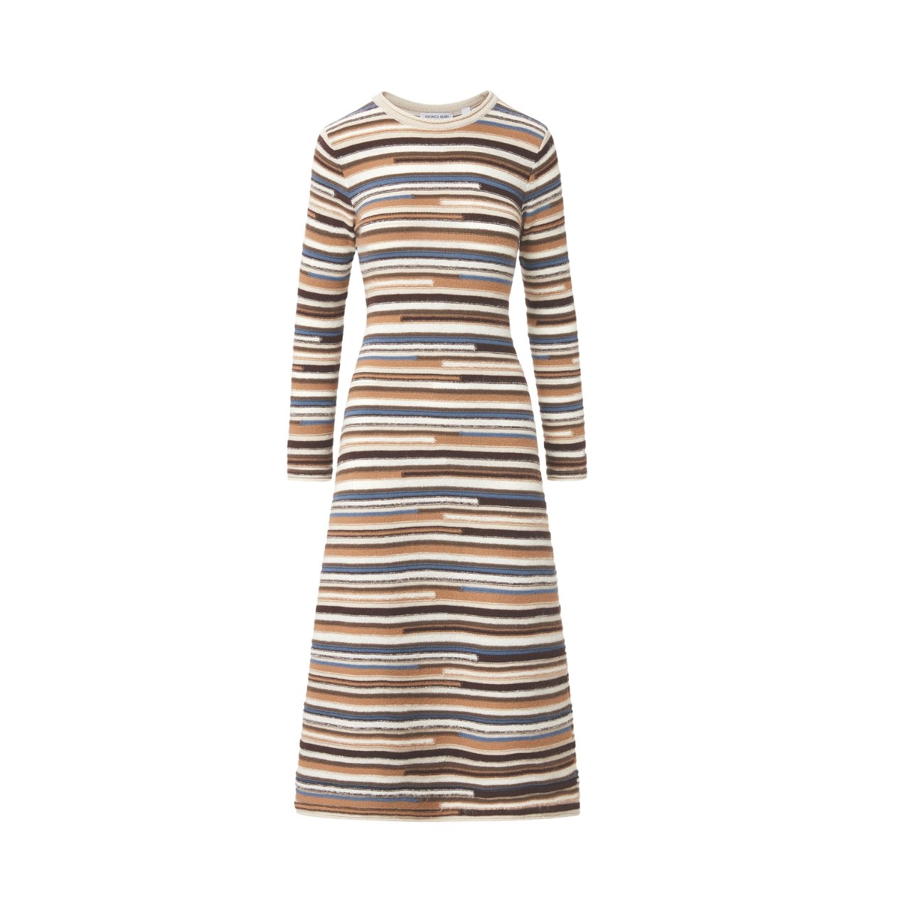 Veronica Beard striped long sleeve knit maxi dress
