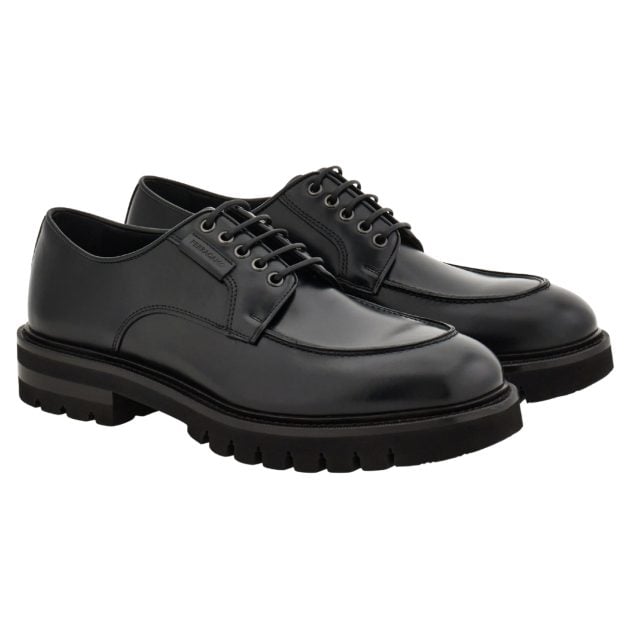 Ferragamo black derby shoe
