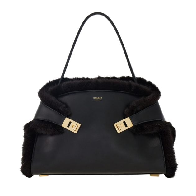 Ferragamo black shoulder bag