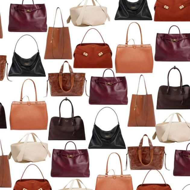 A collage of tote bags