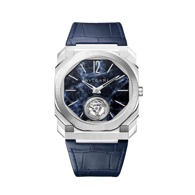 Bulgari watch with a Blue Blu Incanto marble dial