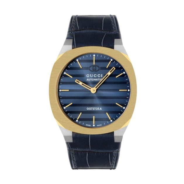 Gucci stainless steel and 18k yellow gold watch