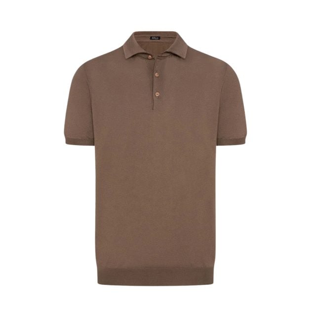 Kiton cotton Polo shirt in brown