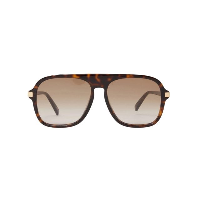Stella McCartney straight-edge sunglasses with tortoise frames