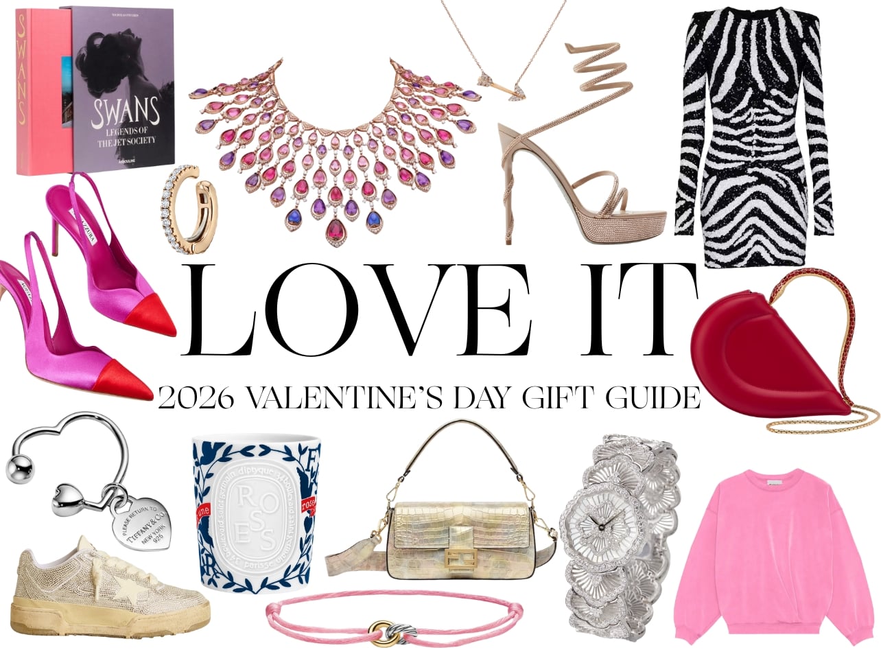 Collage of assorted luxury fashion, jewelry, home decor and accessory items sourced from Bal Harbour Shops