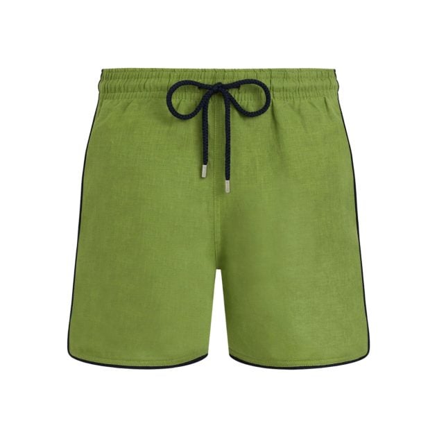 Vilebrequin linen swim shorts in green